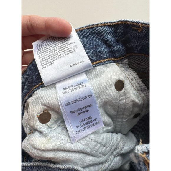 AGOLDE Criss Cross Straight Range Medium High Rise Boyfriend Jeans, Size 25 - Picture 13 of 14